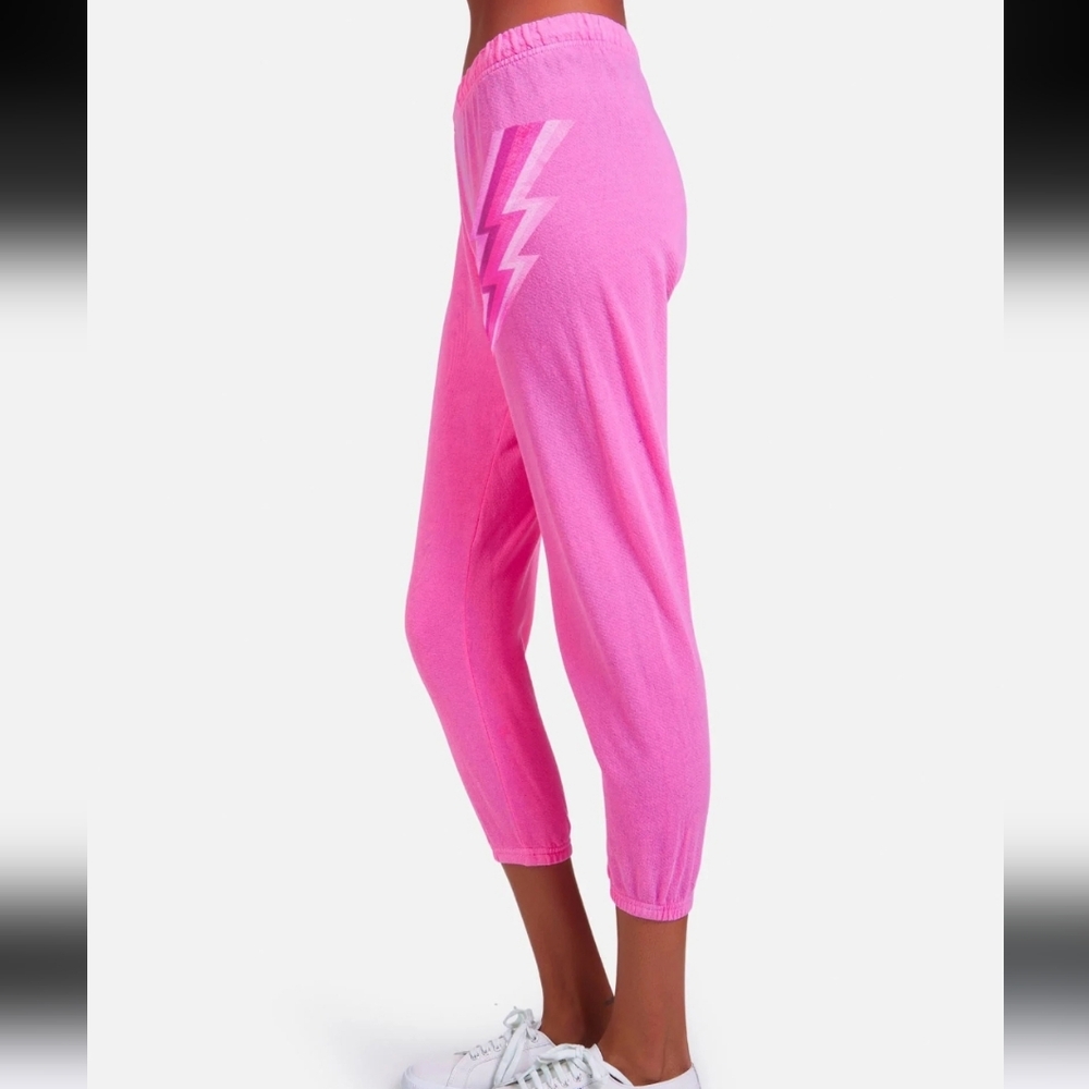 Lauren Moshi Alana X Pink Lightening Bolt joggers - Picture 3 of 14